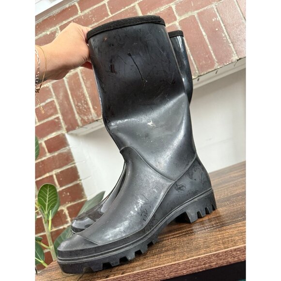 Women’s size 6 black rubber boots - Picture 6 of 10